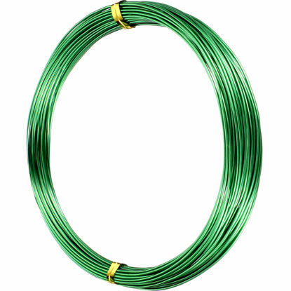 Picture of 32.8 Feet Aluminum Wire, Wire Armature, Bendable Metal Craft Wire for Making Dolls Skeleton DIY Crafts (Green,1 mm Thickness)