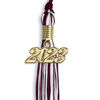 Picture of Endea Graduation Mixed Double Color Tassel with Gold Date Drop (Maroon/White, 2023)