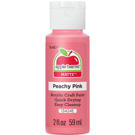 Picture of Apple Barrel Acrylic Paint, Peachy Pink 2 fl oz Classic Matte Acrylic Paint For Easy To Apply DIY Arts And Crafts, Art Supplies With A Matte Finish