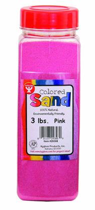 Picture of Hygloss Products Colored Play Sand - Assorted Colorful Craft Art Bucket O' Sand, Pink, 3 lb