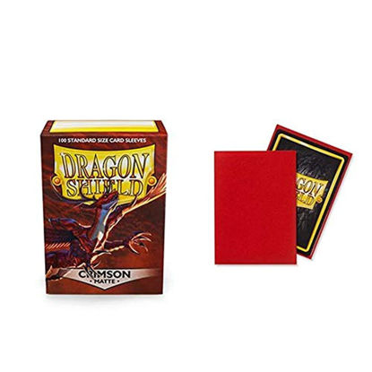 Picture of Dragon Shield Matte Crimson Standard Size 100 ct Card Sleeves Individual Pack