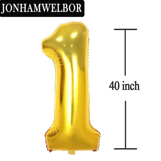 GetUSCart- 13 Number Balloons Gold Big Giant Jumbo Number 13 Foil Mylar ...