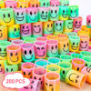 Picture of AZEN 200 Pcs Mini Spring Party Favors for Kids 3-5 4-8, Goodie Bags Stuffers for Birthday Party, Classroom Prizes Kids Prizes, Small Bulk Toys Gifts (4 Smile)