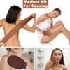 Picture of GAIYAH Self Tanning Mitt Applicator Kit, With Back Lotion Applicators For Your Back, Exfoliator Glove and Finger Face Mitt