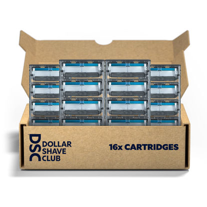 Picture of Dollar Shave Club | 6 Blade Club Series Razor Refill Cartridges, 16 Count | Precision Cut Stainless Steel Blades with a Built-in Trimmer Blade | NOT COMPATIBLE WITH HERITAGE/EXECUTIVE RAZOR HANDLES