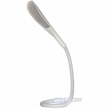 Picture of i2 Gear USB Reading Lamp with 14 LED Dimmable Touch Switch and Flexible Gooseneck for Notebook Laptop, Desktop, PC and MAC Computer + On/Off Setting (14 LED, White)