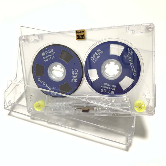 Reel to Reel Blank Audio Cassette Tape for Music Recording - Normal Bias  Low Noise - 48 Minutes - Transparent Acrylic [ 1 Pack Blind Box Includes 1  of