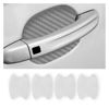 Picture of 4PCS Car Door Handle Sticker, Carbon Fiber Anti-Scratches Car Door Cup Protector, Non-Marking Auto Door Handle Protective Film, Universal for Most Car Handles (Silver/4PCS)