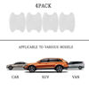 Picture of 4PCS Car Door Handle Sticker, Carbon Fiber Anti-Scratches Car Door Cup Protector, Non-Marking Auto Door Handle Protective Film, Universal for Most Car Handles (Silver/4PCS)