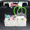 Picture of AOKJOY Car Trunk Organizer Car Storage Organizer Collapsible Multi Compartment Car Organizer Adjustable Straps Car Organizer for SUV(Beige)