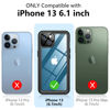 Picture of Temdan for iPhone 13 Case Waterproof,Built-in 9H Tempered Glass Screen Protector [IP68 Underwater][Military-Grade Protection][Dustproof][Real 360] Full Body Shockproof Case-Black/Clear