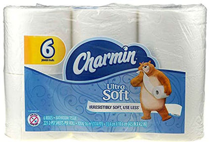 Picture of Charmin Ultra Soft Bathroom Tissue 6 Jumbo Rolls