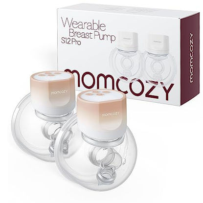 Picture of Momcozy Hands-Free Breast Pump Wearable S12 Pro, Double Wireless Pump with Comfortable Double-Sealed Flange, 3 Modes & 9 Levels Electric Pump Portable, 24mm, 2 Pack, Flesh Pink