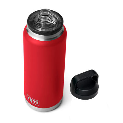 Picture of YETI Rambler 36 oz Bottle, Vacuum Insulated, Stainless Steel with Chug Cap, Rescue Red