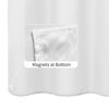 Picture of ALYVIA SPRING Long Fabric Shower Curtain Liner Waterproof - 72" x 74", Soft & Lightweight Longer Shower Curtain with Magnets, Machine Washable - 72x74, White