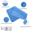 Picture of MicoYang Silicone Dish Drying Mat for Multiple Usage,Easy clean,Eco-friendly,Heat-resistant Silicone Mat for Kitchen Counter or Sink,Refrigerator or Drawer Liner Lichen Blue XXXL 28 inches x 18 inches
