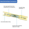 Picture of 50 Pcs Yellow Heat Shrink Butt Connectors, 12-10 AWG Waterproof Crimp Terminals Electrical Wire Connectors Splice for Marine, Cable, Wiring