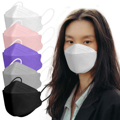 Picture of Borje KF94 Face Masks, 50 Pcs Disposable Face Masks, Filter Protection Against PM2.5 from Fire Smoke & Dust