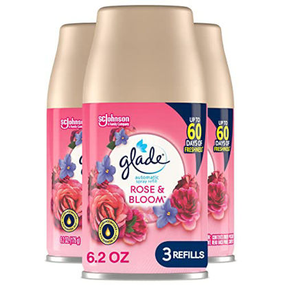 Picture of Glade Automatic Spray Refill, Air Freshener for Home and Bathroom, Rose & Bloom, 6.2 Oz, 3 Count
