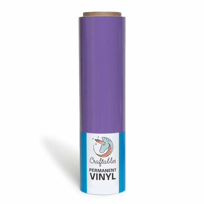 Picture of Craftables Lavender Vinyl Roll - Permanent, Adhesive, Glossy & Waterproof | 12" x 25' |for Crafts, Cricut, Silhouette, Expressions, Cameo, Decal, Signs, Stickers