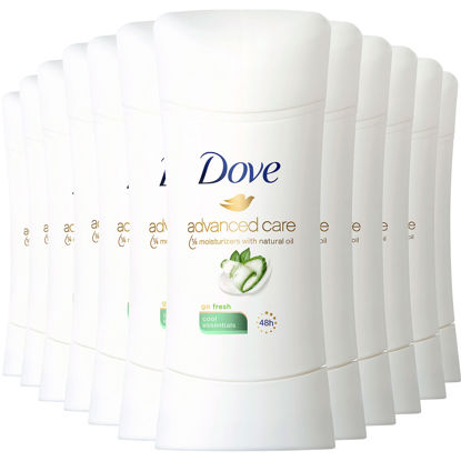 Picture of Dove Advanced Care Antiperspirant Deodorant Stick for Women Cool Essentials For 48 Hour Protection And Soft And Comfortable Underarms 2.6 Ounce (Pack of 12)