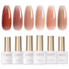 Picture of GAOY Icy Jelly Gel Nail Polish Set of 6 Colors Including Red Pink Nude Gel Polish Kit UV LED Soak Off Polish Home DIY Manicure Nail Salon Varnish