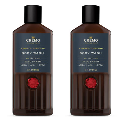 Picture of Cremo Rich-Lathering Palo Santo (Reserve Collection) Body Wash, Notes of Bright Cardamom, Dry Papyrus and Aromatic Palo Santo, 16 Fl Oz (2-Pack)