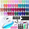 Picture of JODSONE Gel Nail Polish Kit with U V Light 32 Colors Gel Polish Set Soak Off Gel Nail Kit Nail Art Salon or Home DIY Manicure Tools Gifts for Women