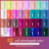 Picture of JODSONE Gel Nail Polish Kit with U V Light 32 Colors Gel Polish Set Soak Off Gel Nail Kit Nail Art Salon or Home DIY Manicure Tools Gifts for Women