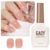 Picture of GAOY Sheer Nude Gel Nail Polish, 16ml Jelly Natural Pink Translucent Color 1301 UV Light Cure Gel Polish for Nail Art DIY Manicure and Pedicure at Home