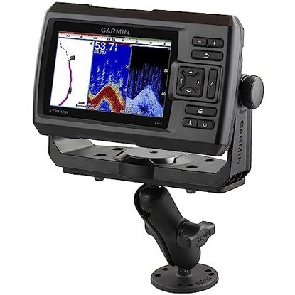 Picture of RAM Mounts Garmin Marine Electronic Mount RAM-B-111U with Medium Arm Compatible with Select Garmin Devices