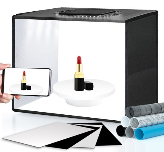 GetUSCart Glendan Mini Photo Studio Light Box, 14" x 10" Photo Shooting Tent kit, Portable