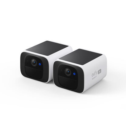 Picture of eufy Security S220 SoloCam 2-Cam Pack, Solar Security Camera, Wireless Outdoor Camera, Continuous Power, 2K Resolution, Wireless, 2.4 GHz Wi-Fi, No Monthly Fee