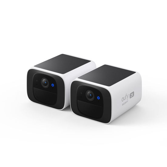 Picture of eufy Security S220 SoloCam 2-Cam Pack, Solar Security Camera, Wireless Outdoor Camera, Continuous Power, 2K Resolution, Wireless, 2.4 GHz Wi-Fi, No Monthly Fee