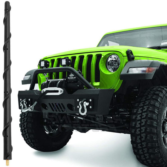 BASIKER Antenna for Jeep Wrangler Gladiator JK JT JL Rubicon Sahara Unlimited Sport 2007 2023 Jeep Wrangler Antenna Replacement 13 Inch Car Radio