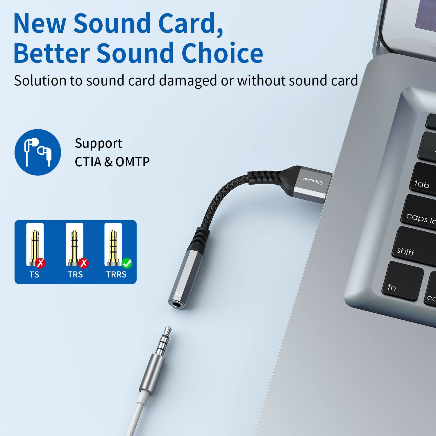 GetUSCart- USB to 3.5mm Jack Audio Adapter (2-Pack), USB to Audio Jack ...