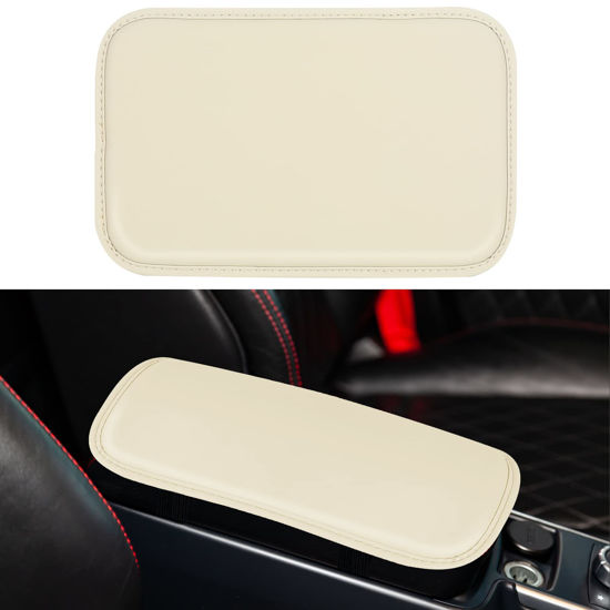 GetUSCart- Amiss Auto Center Console Pad, PU Leather Car Armrest Seat Box  Cover Protector, Universal Waterproof Non Slip Soft Center Console Armrest  Pad for Most Vehicle, SUV, Truck, Car (Beige)
