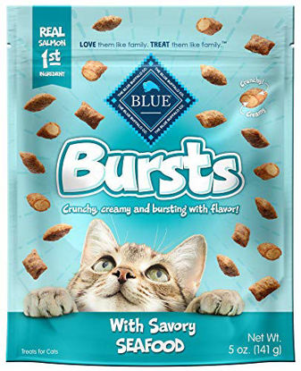 Picture of Blue Buffalo Bursts Crunchy Cat Treats, Seafood 5-oz Bag