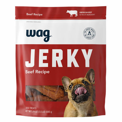 Picture of Amazon Brand - Wag Soft & Tender American Jerky Dog Treats - Beef Recipe (24 oz)