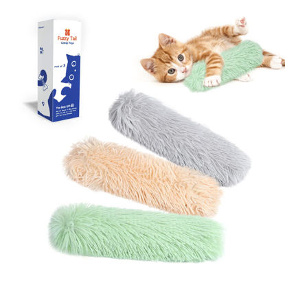 Picture of Potaroma Cat Toys Cat Pillows, 3 Pack Soft and Durable Crinkle Sound Catnip Toys, Interactive Cat Kicker Toys for Indoor Cats, Promotes Kitten Exercise