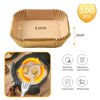 Picture of Ailun 6.5inch Square Air Fryer Disposable Paper Liners, 100PCS Non-Stick Air Fryer Parchment Liner, Oil Resistant, Waterproof, Food Grade Baking Paper for 2-5 QT Air Fryer Baking Roasting Microwave
