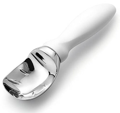 Picture of Spring Chef Ice Cream Scoop with Comfortable Handle, Professional Heavy Duty Sturdy Scooper, Premium Kitchen Tool for Cookie Dough, Gelato, Sorbet, White