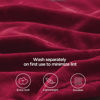 Picture of Bedsure Red Fleece Blanket 50x70 Blanket - 300GSM Soft Lightweight Plush Cozy Blankets for Bed, Sofa, Couch, Travel, Camping