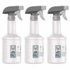 Picture of MR.SIGA 16 oz Empty Plastic Spray Bottles for Cleaning Solutions, Heavy Duty Household Reusable Spray Bottles with Measurements and Adjustable Leak Proof Nozzle, 3 Pack