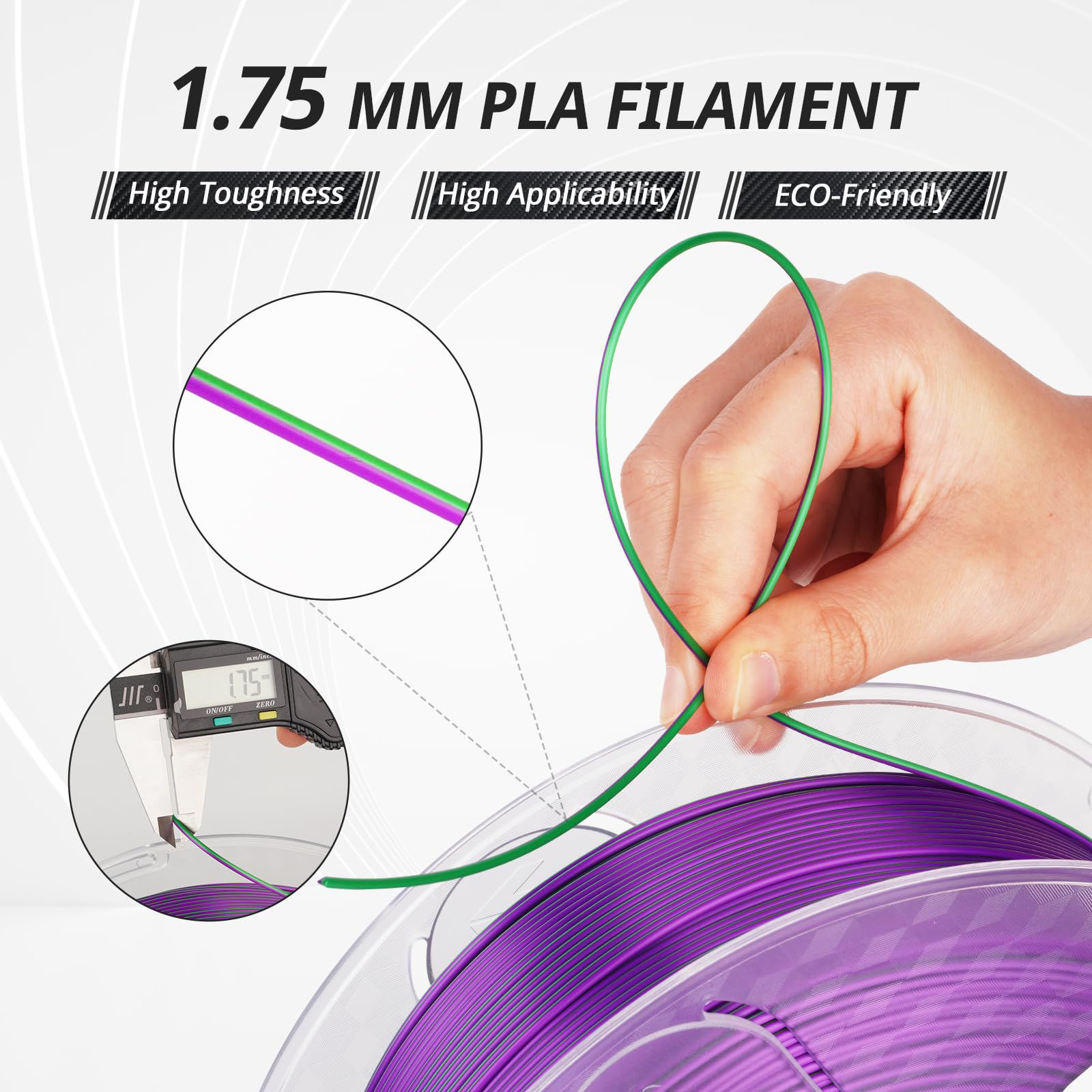 GetUSCart- AMOLEN 3D Printer Filament, PLA Filament 1.75mm, Shiny ...