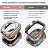 Picture of (2 in 1) Tensea for Waterproof Apple Watch Ultra Screen Protector Case 49mm Accessories, iWatch Protective PC Face Cover Built-in Tempered Glass Film, Front & Back Bumper for Women Men, 49 mm