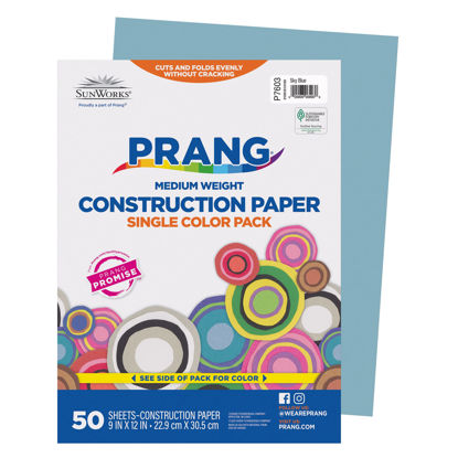 Picture of Prang (Formerly SunWorks) Construction Paper, Sky Blue, 9" x 12", 50 Sheets