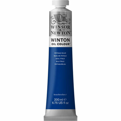 Picture of Winsor & Newton Winton Oil Color, 200ml (6.75-oz) Tube, Phthalo Blue
