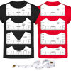 Picture of 9Pcs Tshirt-Ruler Guide to Center Vinyl, Transparent V-Neck/Round PVC Ruler for Alignment, Heat Press, Children Youth Adult, Front and Back Measurement (10in)