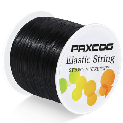 Picture of Black Elastic String for Jewelry Making, Paxcoo Bracelet String Stretch Bead Cord Stretchy String for Bracelets, Necklaces, Jewelry Making and Beading Supplies